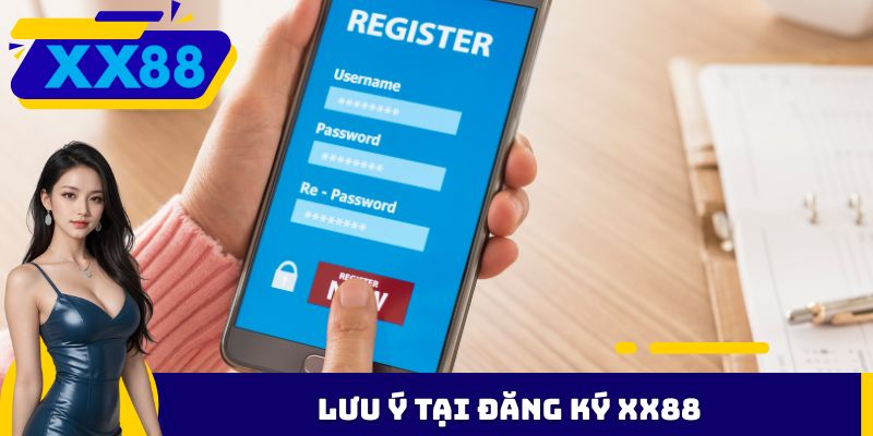 Lưu ý tại đăng ký XX88